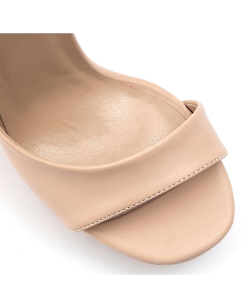 Sandales Camille nude - Talon 11.5 cm