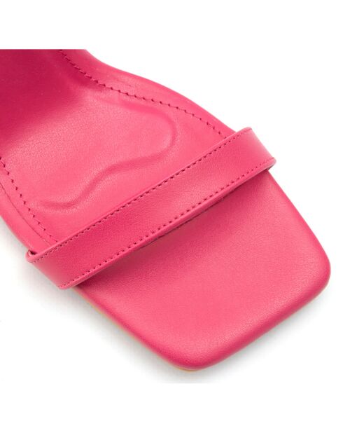 Sandales Capucine fuchsia - Talon 7.5 cm