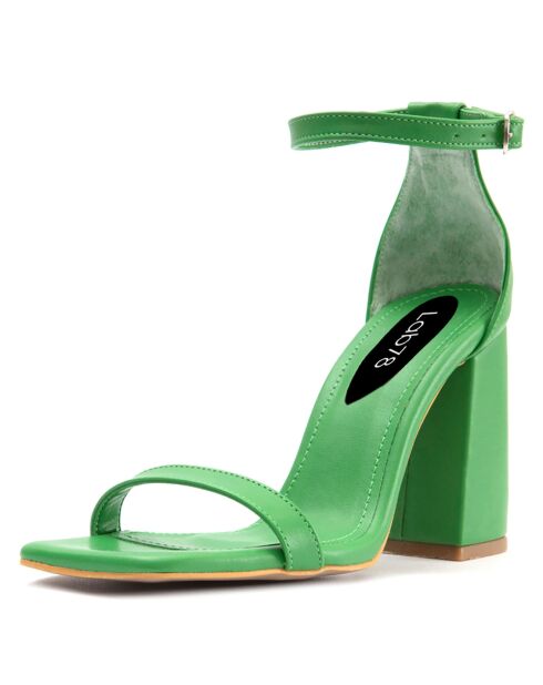 Sandales Capucine vertes - Talon 7.5 cm