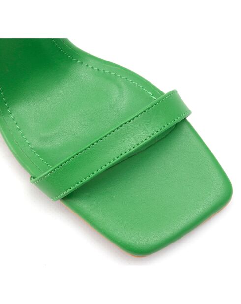 Sandales Capucine vertes - Talon 7.5 cm