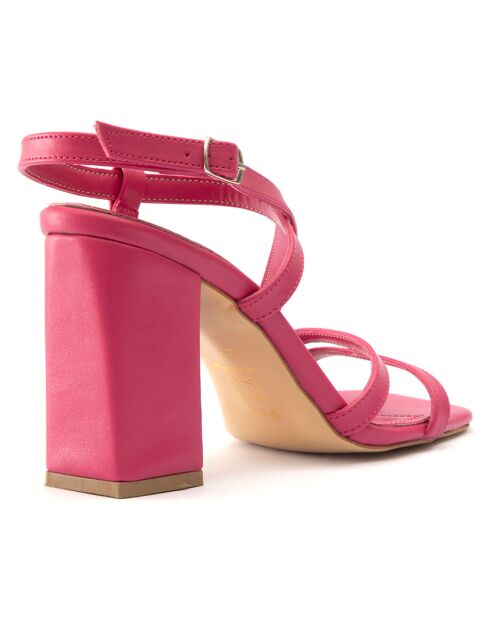 Sandales Selena fuchsia - Talon 8.5 cm