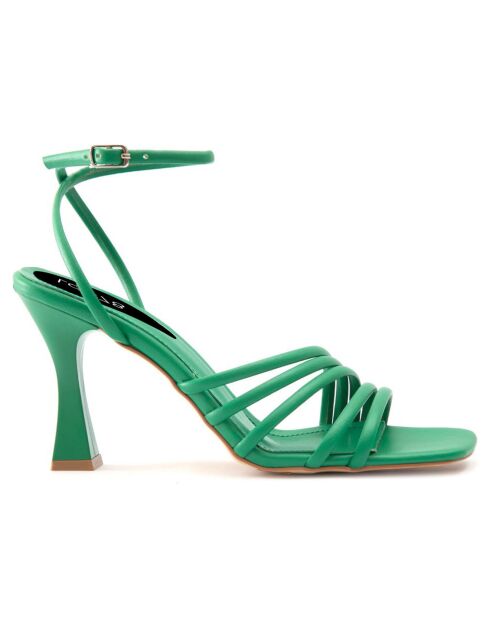 Sandales Sofia vertes - Talon 8.5 cm