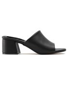 Mules Justine noires - Talon 5.5 cm