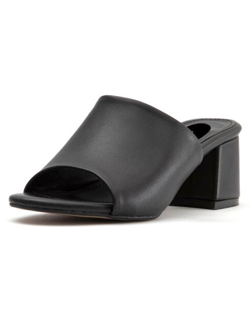 Mules Justine noires - Talon 5.5 cm