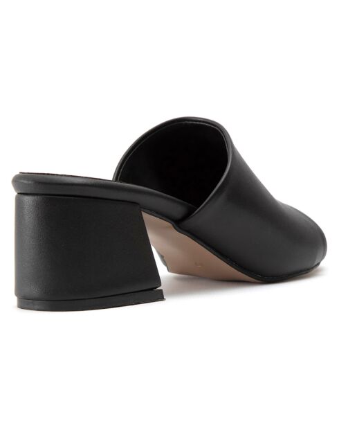 Mules Justine noires - Talon 5.5 cm