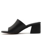Mules Justine noires - Talon 5.5 cm