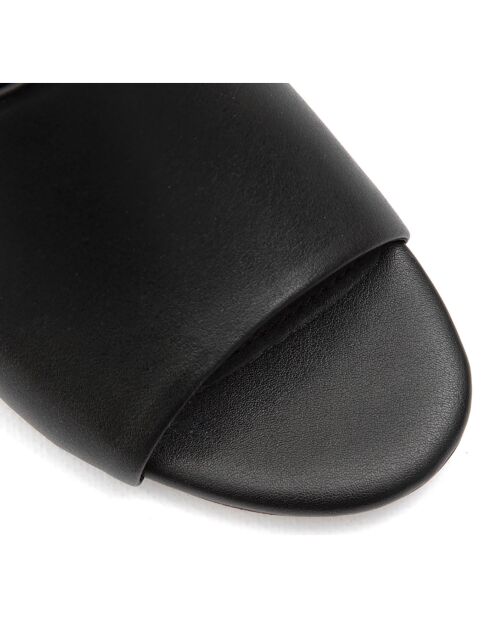 Mules Justine noires - Talon 5.5 cm