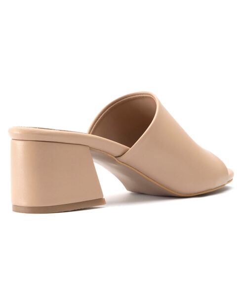 Mules Justine nude - Talon 5.5 cm