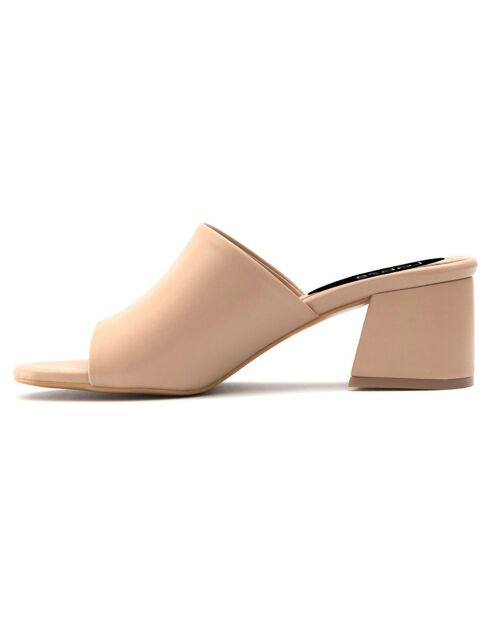 Mules Justine nude - Talon 5.5 cm