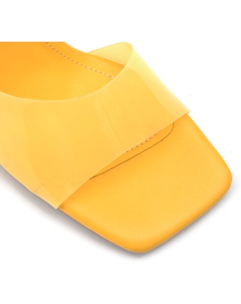 Mules Ines jaunes - Talon 8 cm