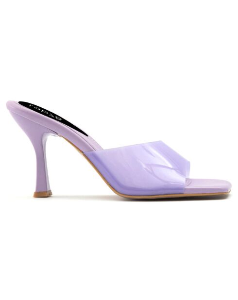 Mules Ines lilas - Talon 8 cm