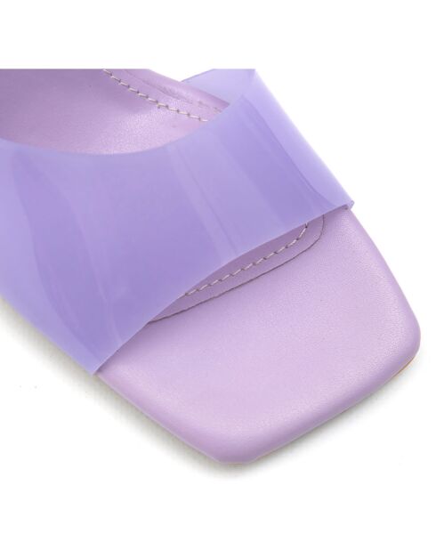 Mules Ines lilas - Talon 8 cm