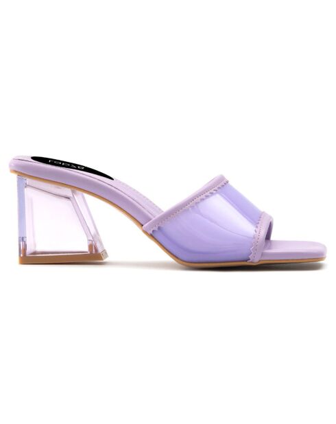 Mules Lisa lilas - Talon 5.5 cm