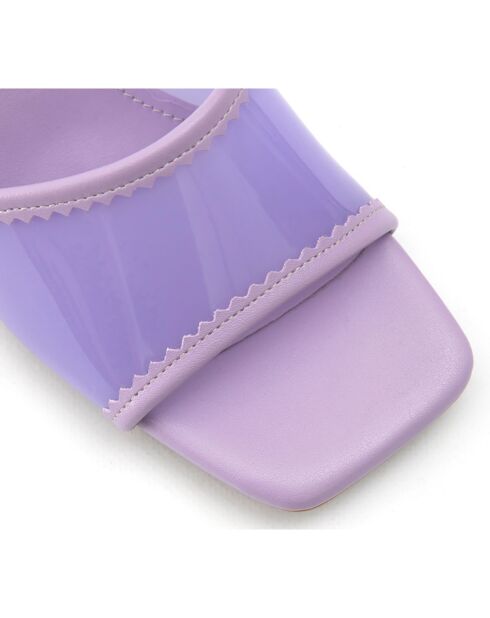 Mules Lisa lilas - Talon 5.5 cm