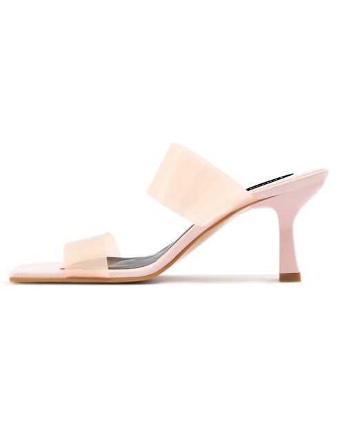 Mules Alma rose clair - Talon 8 cm