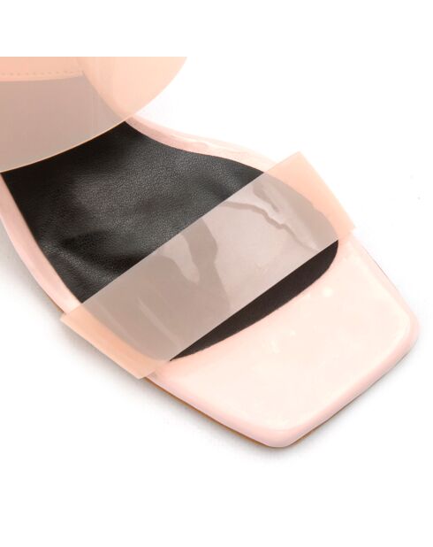 Mules Alma rose clair - Talon 8 cm