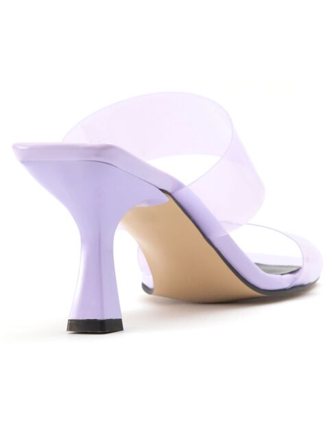 Mules Alma lilas - Talon 8 cm