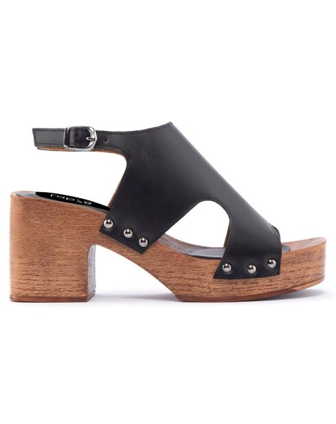 Sandales Frida noires - Talon 8 cm