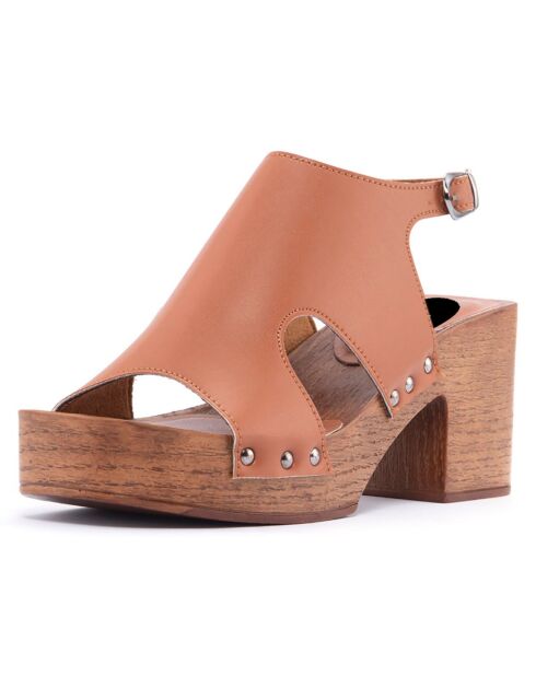 Sandales Frida cognac - Talon 8 cm