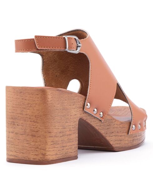 Sandales Frida cognac - Talon 8 cm