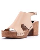 Sandales Frida beiges - Talon 8 cm