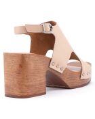 Sandales Frida beiges - Talon 8 cm