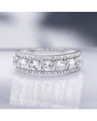 Bague Sitra Diamant 0.08 ct & Topaze blanche 1.16 ct or blanc