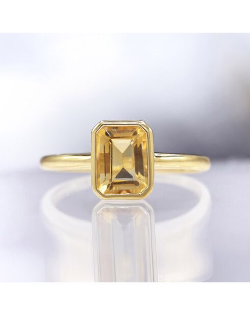 Bague Classy Citrine 1.86ct or jaune