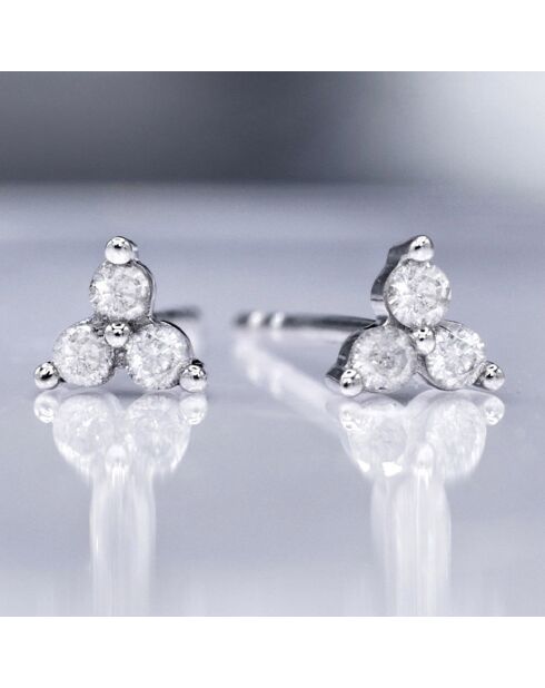 Boucles d'oreilles Anna Diamants 0.12 ct or blanc