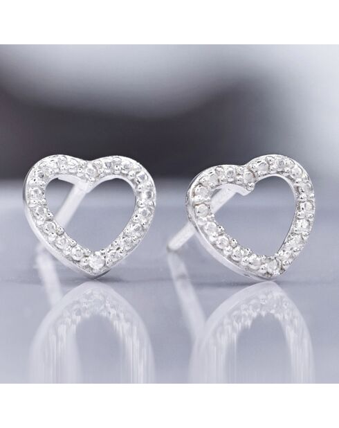 Boucles d'oreilles Cagliari Diamants 0.01ct or blanc