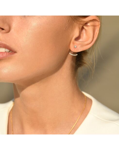 Boucles d'oreilles Rayong Diamants 0.19 ct or blanc