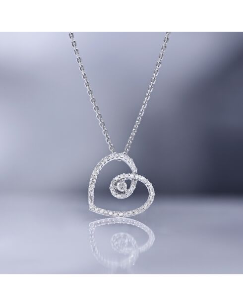 Pendentif My Sweet Love Diamants 0.15 ct Or Blanc
