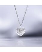 Pendentif Cœur en diamant or blanc