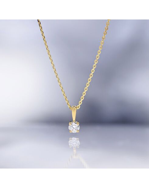 Pendentif Laila Diamant 0.16 ct or jaune