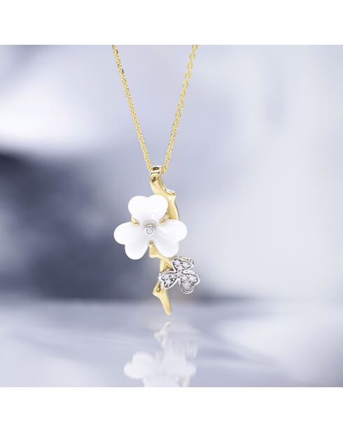 Pendentif Poetica Diamants 0.06 ct or jaune