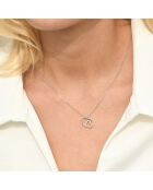 Pendentif Two Ever Diamant 0.11 ct Or Blanc