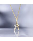 Pendentif Ma Foi Diamant 0.1 ct or jaune