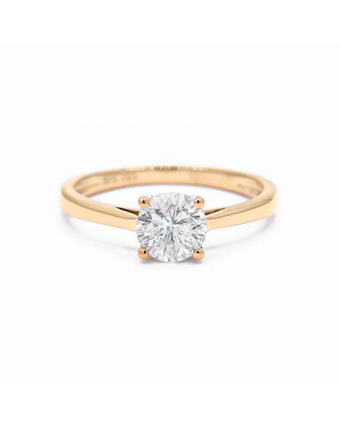 Bague Solitaire Délicate Diamant 1 ct or jaune