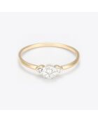 Bague Carina Diamants 0.1 ct or jaune