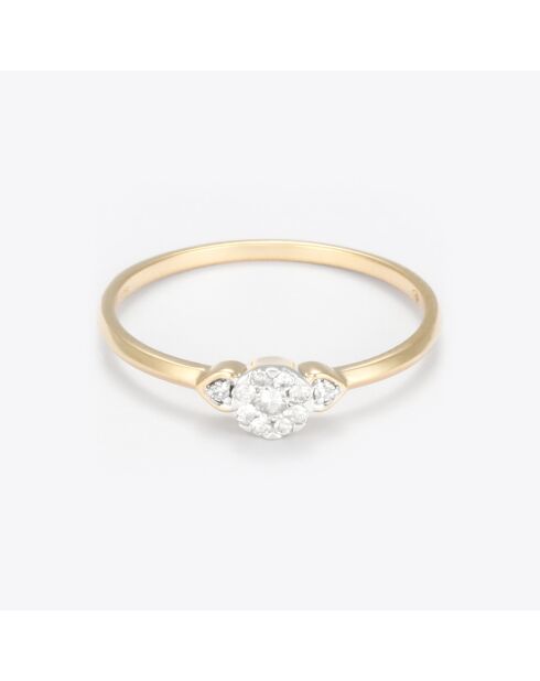 Bague Carina Diamants 0.1 ct or jaune