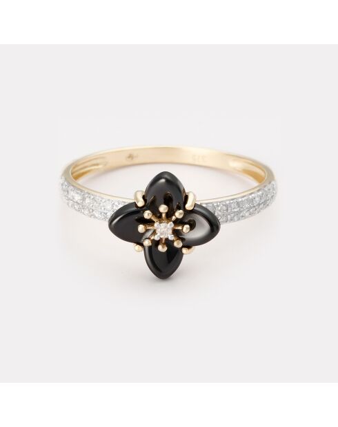 Céleste Rêve Diamantring 0,154 Karat Gelbgold