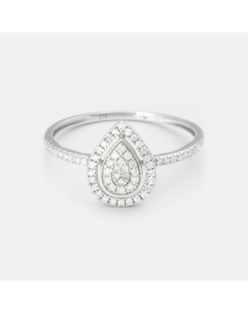 Bague Symphonie d'Étoiles Diamants 0.229 ct or blanc