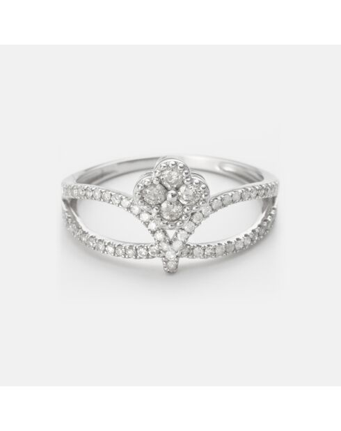 Bague Bérénice Diamants 0.399 ct or blanc