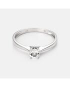 Bague Fleur de Soleil  Topaze blanche 0.429 ct or blanc