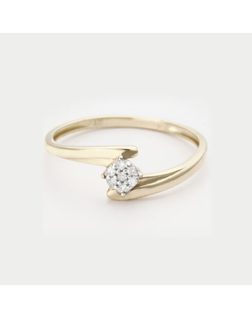 Bague Éclat d'Aurore Diamants 0.044 ct or jaune