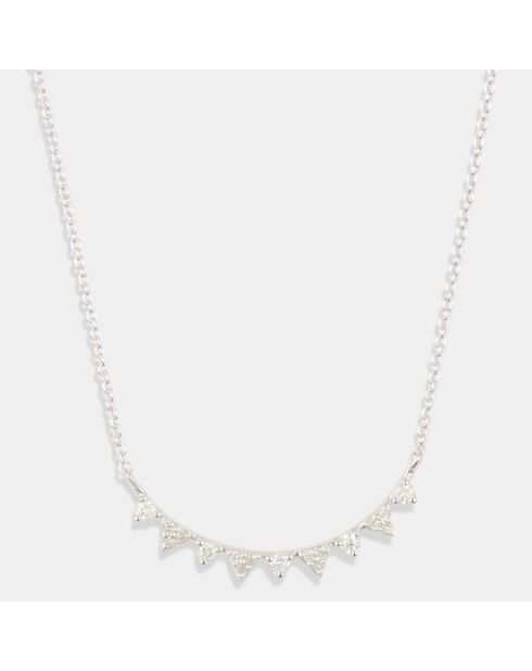 Collier Éclat Sublime Diamants 0.152 ct or blanc