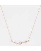 Collier Somptueuse nuit Diamants 0.004 ct or jaune