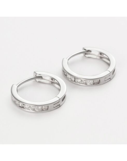 Boucles d'oreilles Nuit Magique Diamants 0.284 ct or blanc