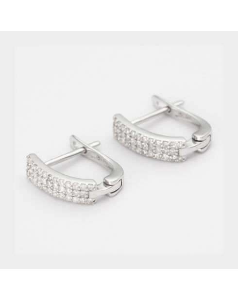 Boucles d'oreilles Trio irrésistible Diamants 0.315 ct or blanc