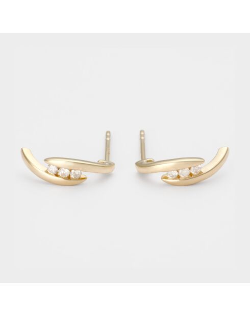 Boucles d'oreilles Valentina Diamants 0.126 ct or jaune